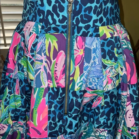 Lilly Pulitzer NWT Bryant Skirt Pop Up Lilly's Party Patch Size 2,14,16 - Picture 4 of 13